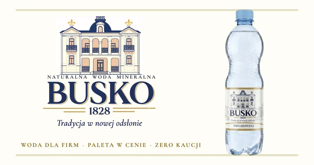Markenlockup Busko1828: Kurhaus-Zeichen, Wortmarke, Jahreszahl 1828 und Claim